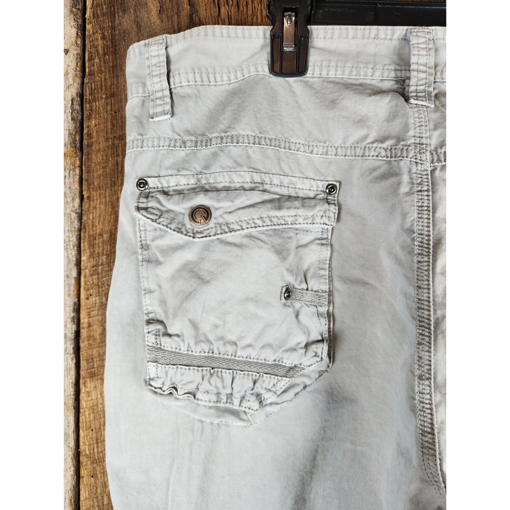 M.SOCIETY Mens Light Gray Cargo Pants Utility 38x34 - Picture 3 of 7